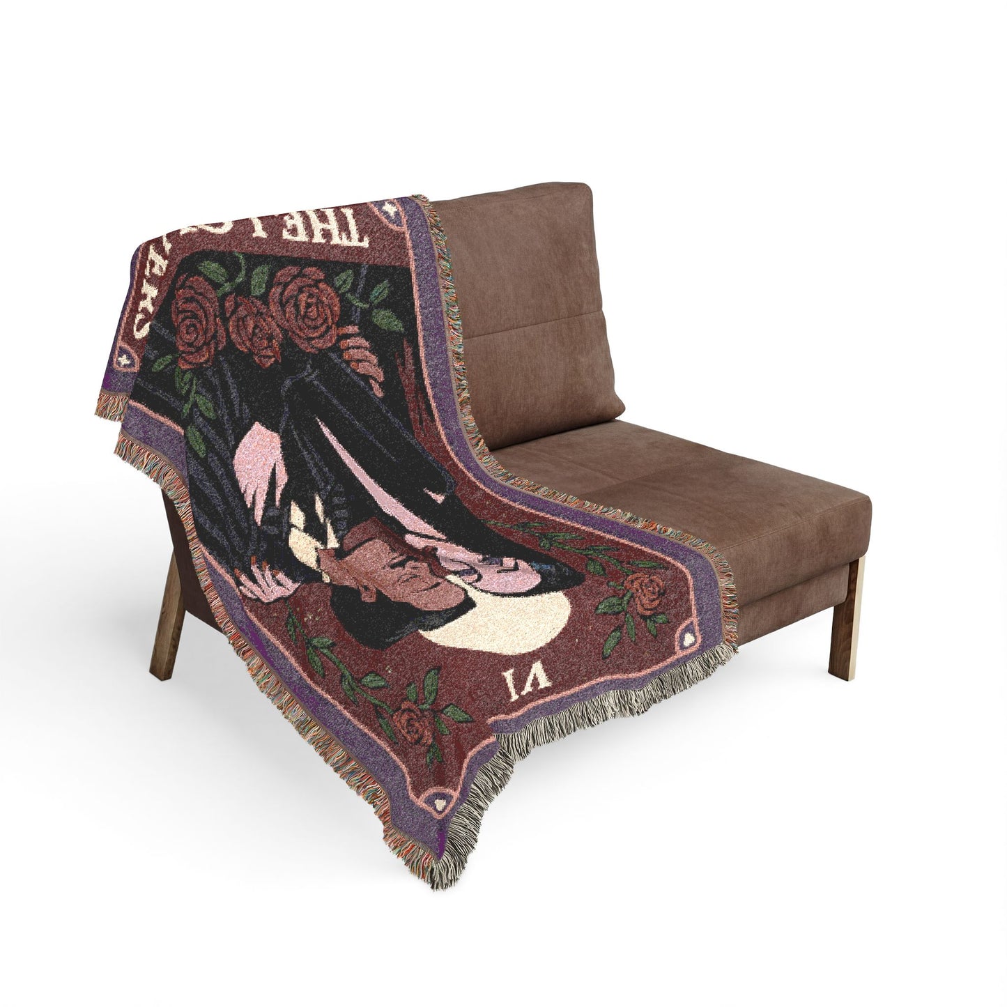 Addams 'The Lovers' Tarot-Inspired Throw Blanket