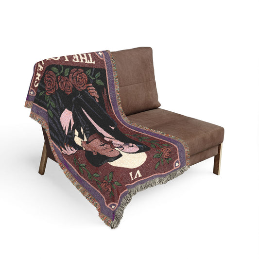 Addams 'The Lovers' Tarot-Inspired Throw Blanket