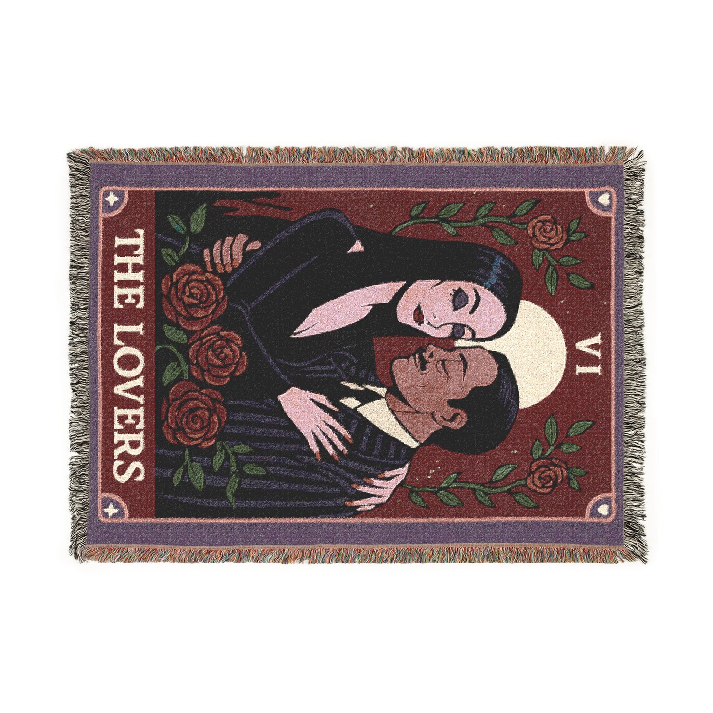 Addams 'The Lovers' Tarot-Inspired Throw Blanket