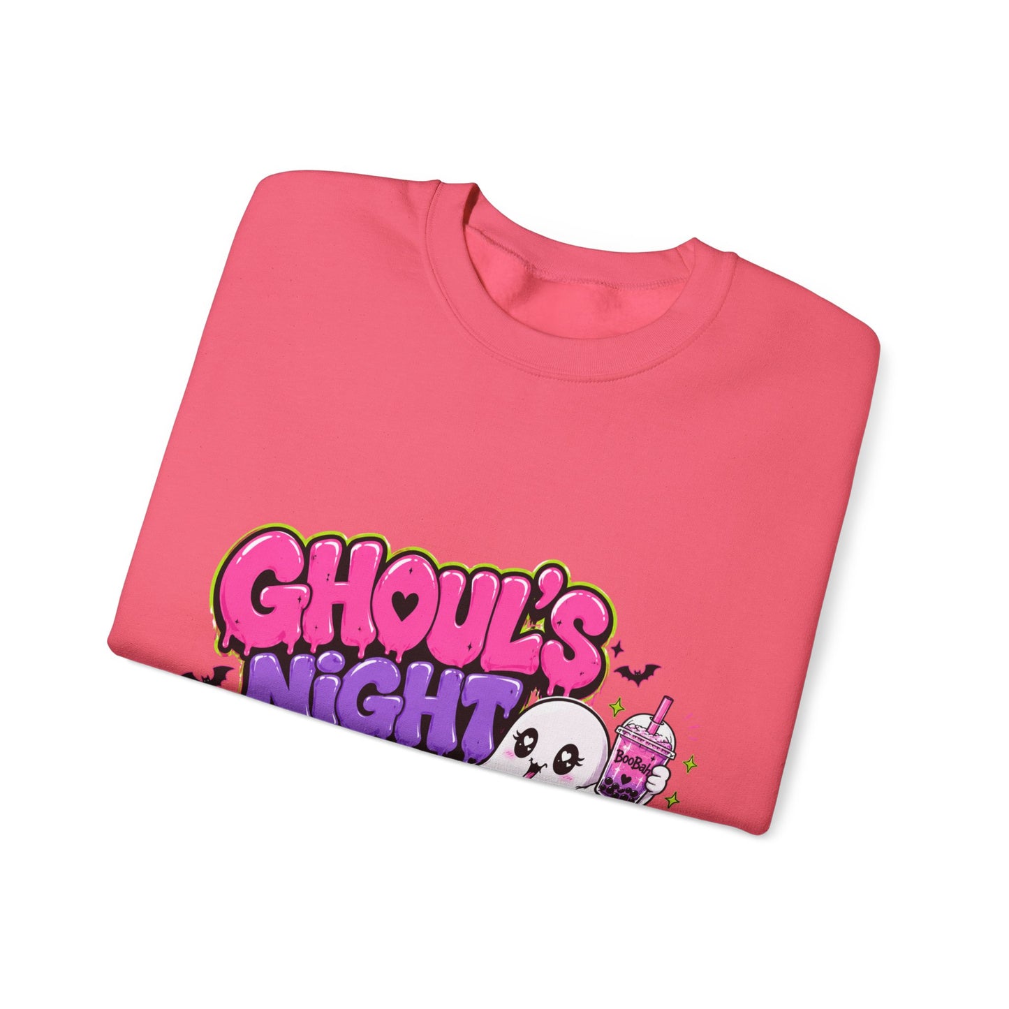 Ghoul's Night Out Crewneck Sweatshirt — Retro Cartoon Halloween Graphic